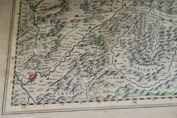 Savoie Karte Sabaudia Ducatus. Savoye Blaeuw Ca. 1630 – Image 4