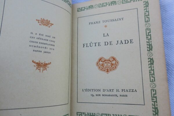 TOUSSAINT LA FLUTE DE JADE Piazza – Image 7