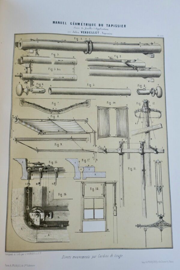 Tapissier manuel géométrique du tapissier 1864 – Image 10