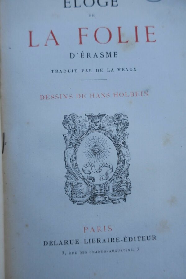 erasme Eloge de la Folie Dessins de Hans Holbein – Image 11